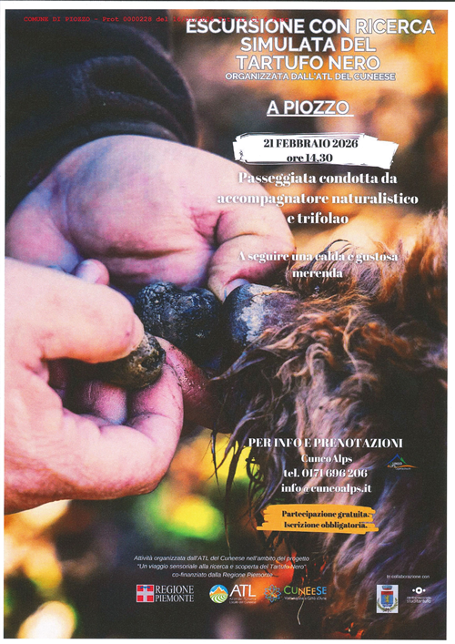 Piozzo, sabato 21 febbraio 2026 - Uscita naturalistica con ricerca simulata del Tartufo Nero